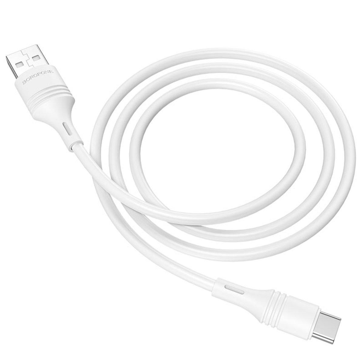 Кабель Borofone BX43 CoolJoy USB to Type-C 3A 1 м White (BX43CW) Кабель Borofone BX43 CoolJoy USB to Type-C 3A 1 м White (BX43CW)