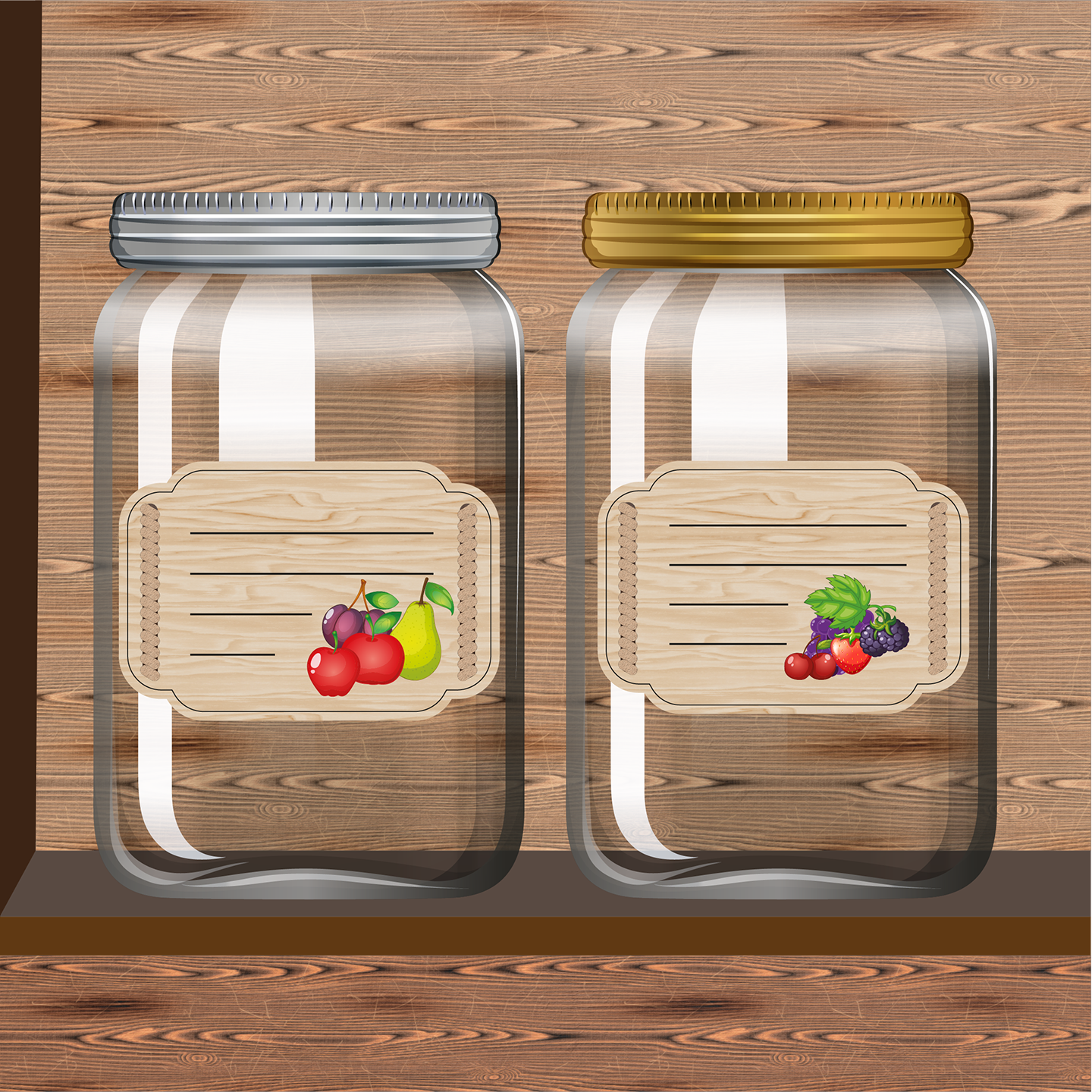 Наклейка на банку для консервации Фрукты (490) - фото 2 Наклейка на банку для консервации Фрукты (490) - фото 2