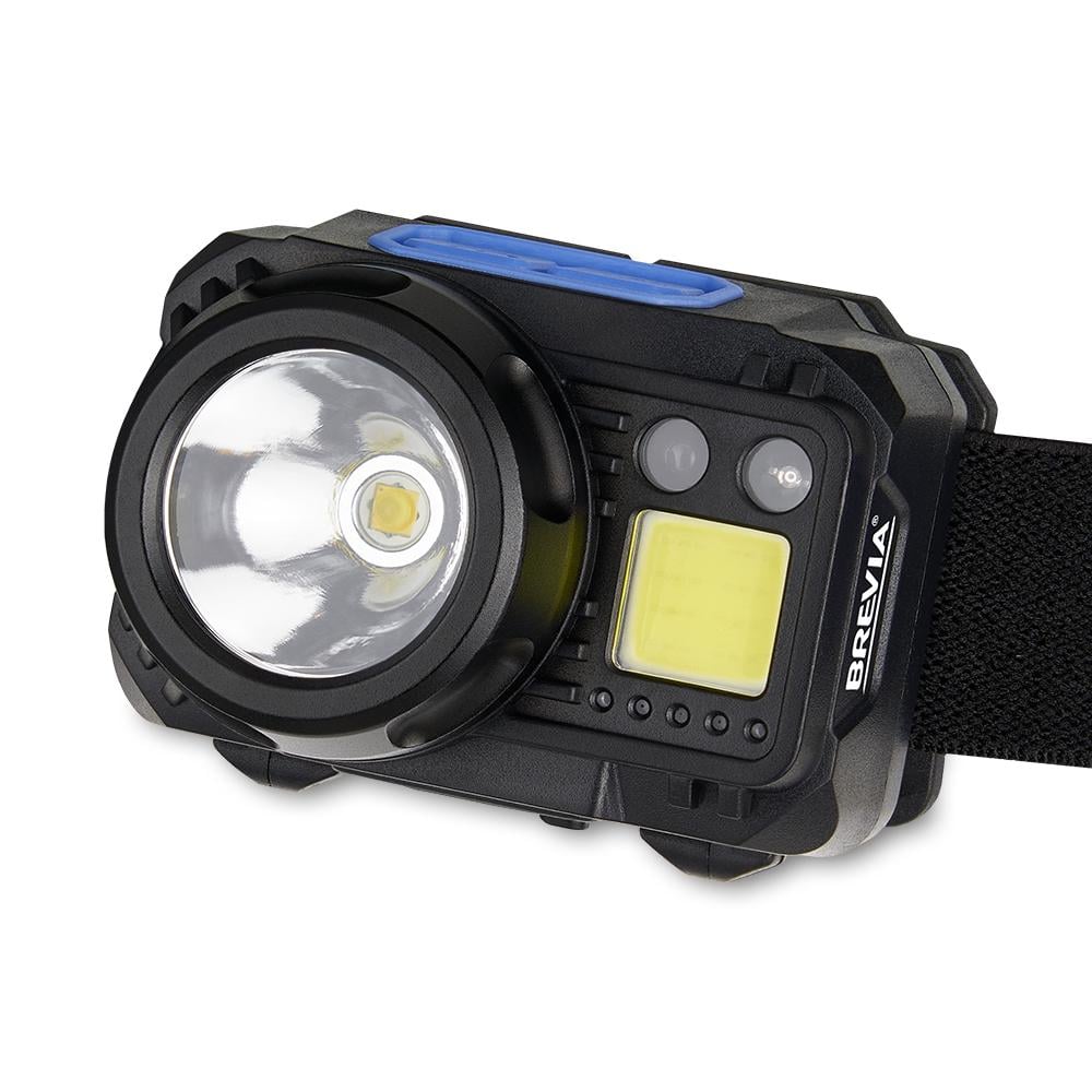 Ліхтар налобний Brevia 500Lm 3W CREE XPG+COB 1200 mAh/3xAAA з сенсором Білий/Червоний (14350ERBX1) - фото 3 Ліхтар налобний Brevia 500Lm 3W CREE XPG+COB 1200 mAh/3xAAA з сенсором Білий/Червоний (14350ERBX1) - фото 3