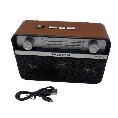 Радиоприемник портативный Everton RT-309 FM/AM/SW/Bluetooth/USB/фонарик (32510458)