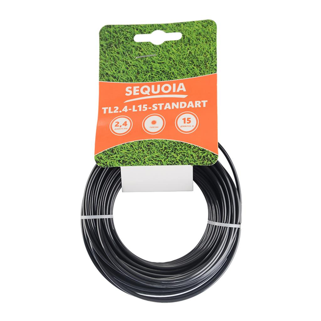 Косильна жилка кругла SEQUOIA TL2,4-L15-Standart d 2,4 мм 15 м (26074660)