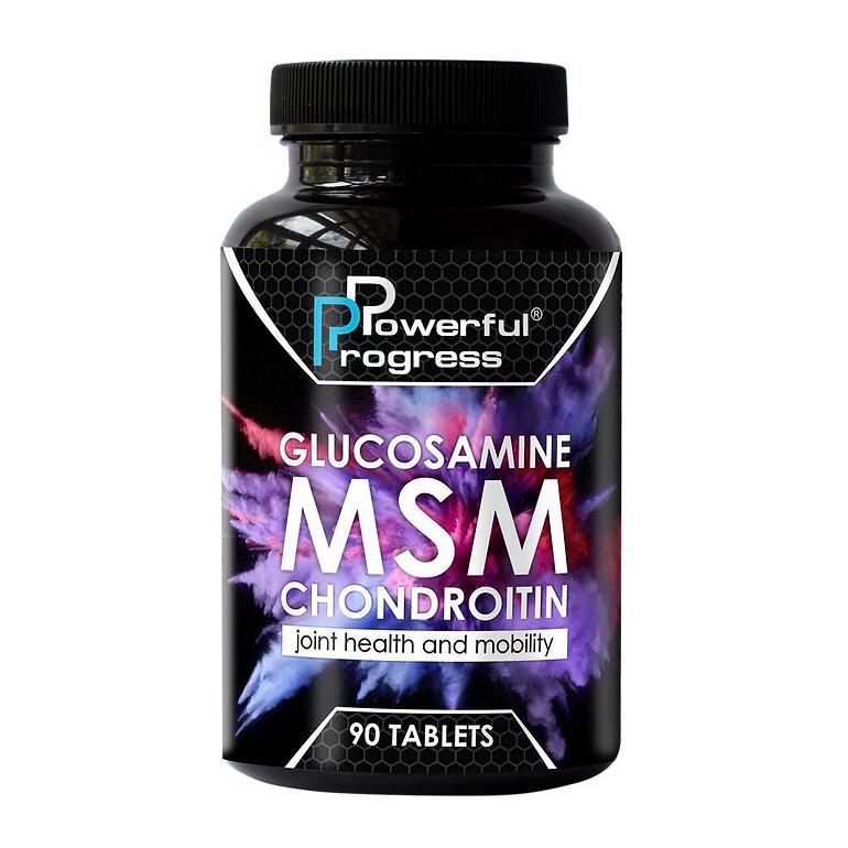 Комплекс для суглобів і зв'язок Powerful Progress Glucosamine-Chondroitin + MSM 90 капс. (20825-01)