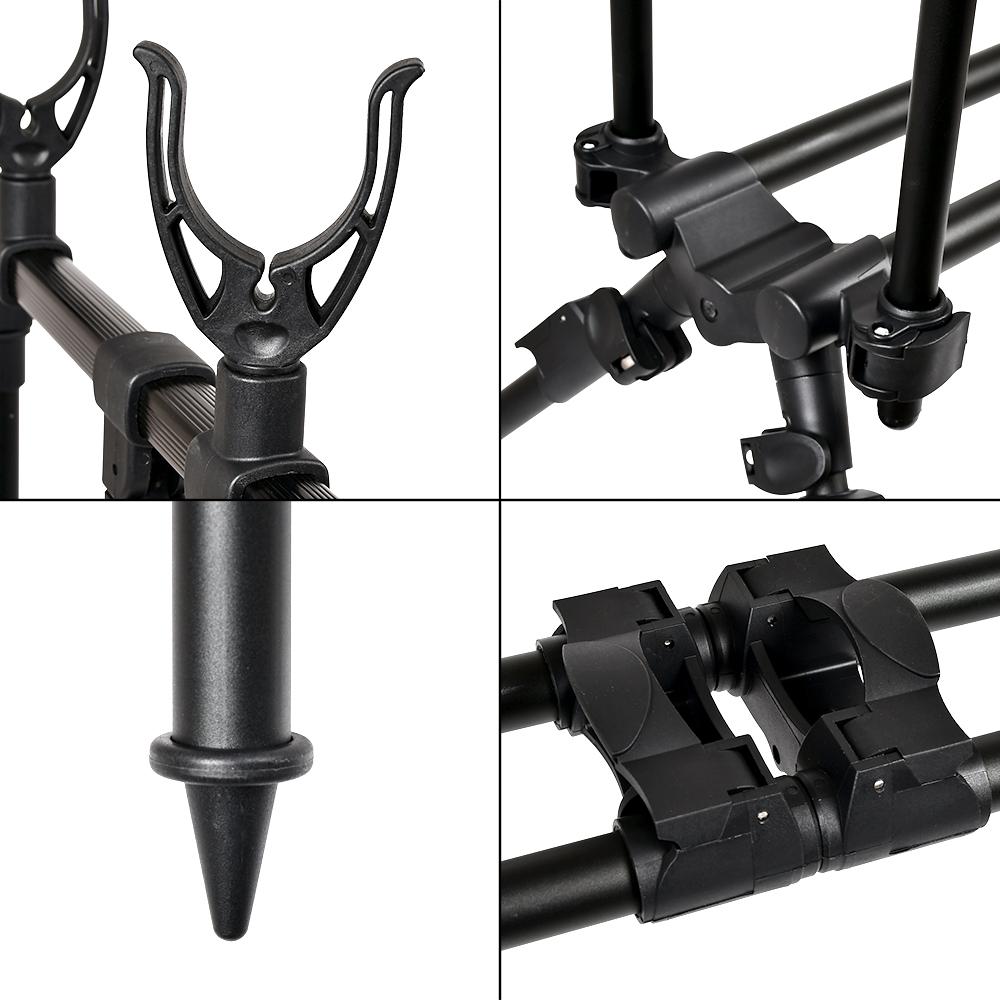 Стійка для вудилищ з чохлом Sams Fish Maxi Carp 75-140 см на 5 спінінгів Чорний (SF24339-5) - фото 2