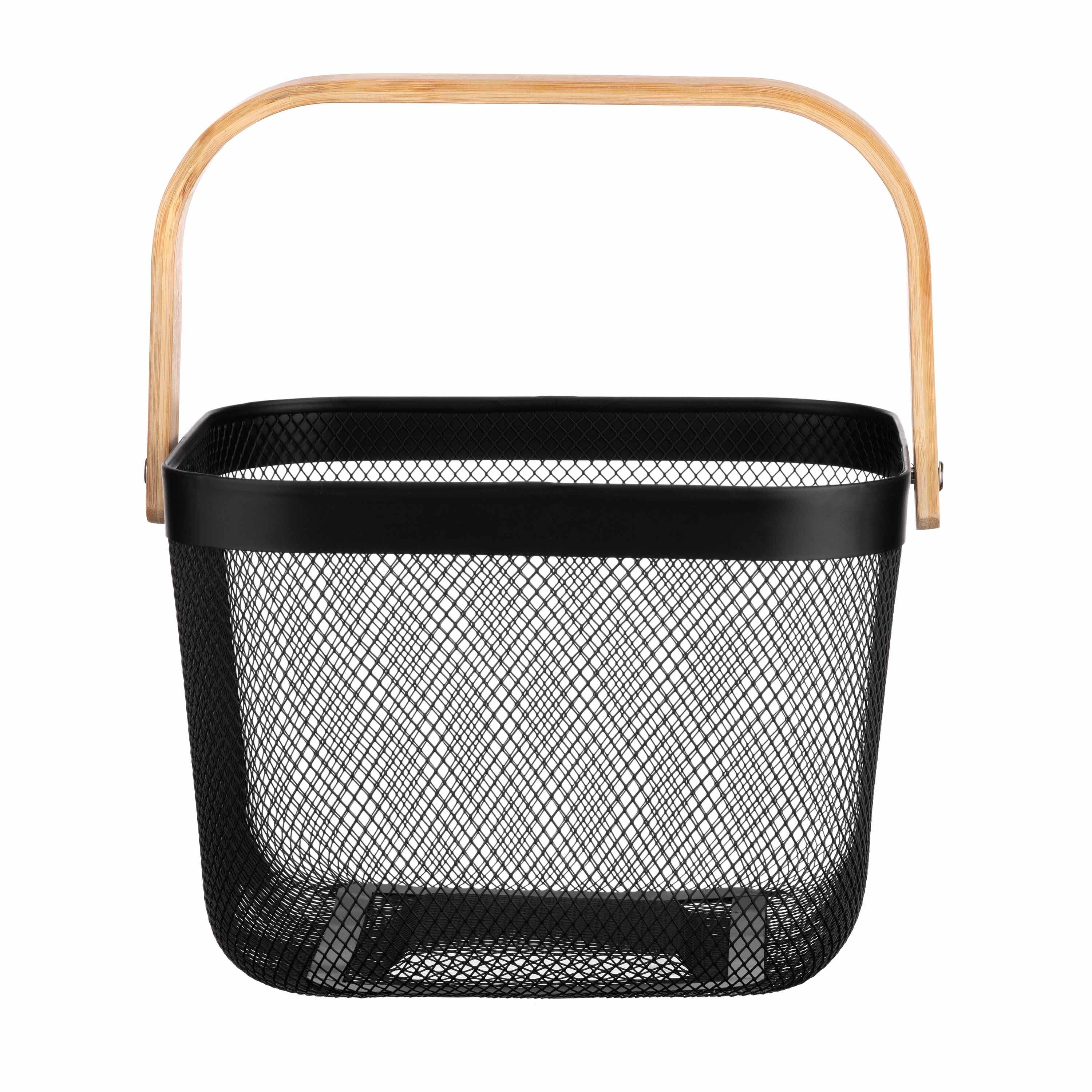Кошик з ручкою Ardesto Midori 25x24,5x18 см Чорний (AR0901B) - фото 3 Кошик з ручкою Ardesto Midori 25x24,5x18 см Чорний (AR0901B) - фото 3
