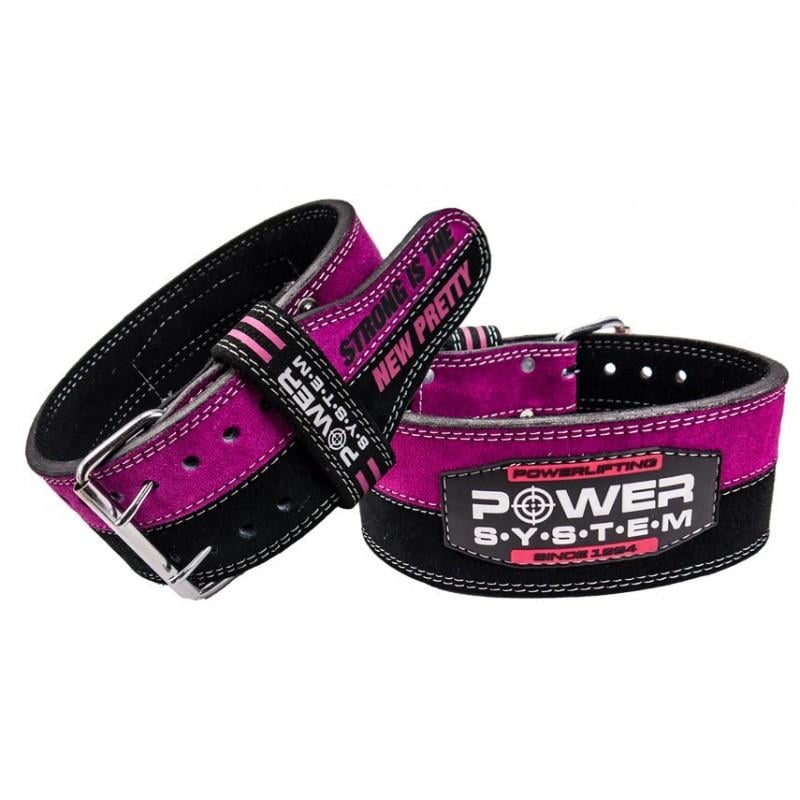 Пояс для пауерліфтингу Power System PS-3850 Strong Femme XS Black/Pink - фото 5