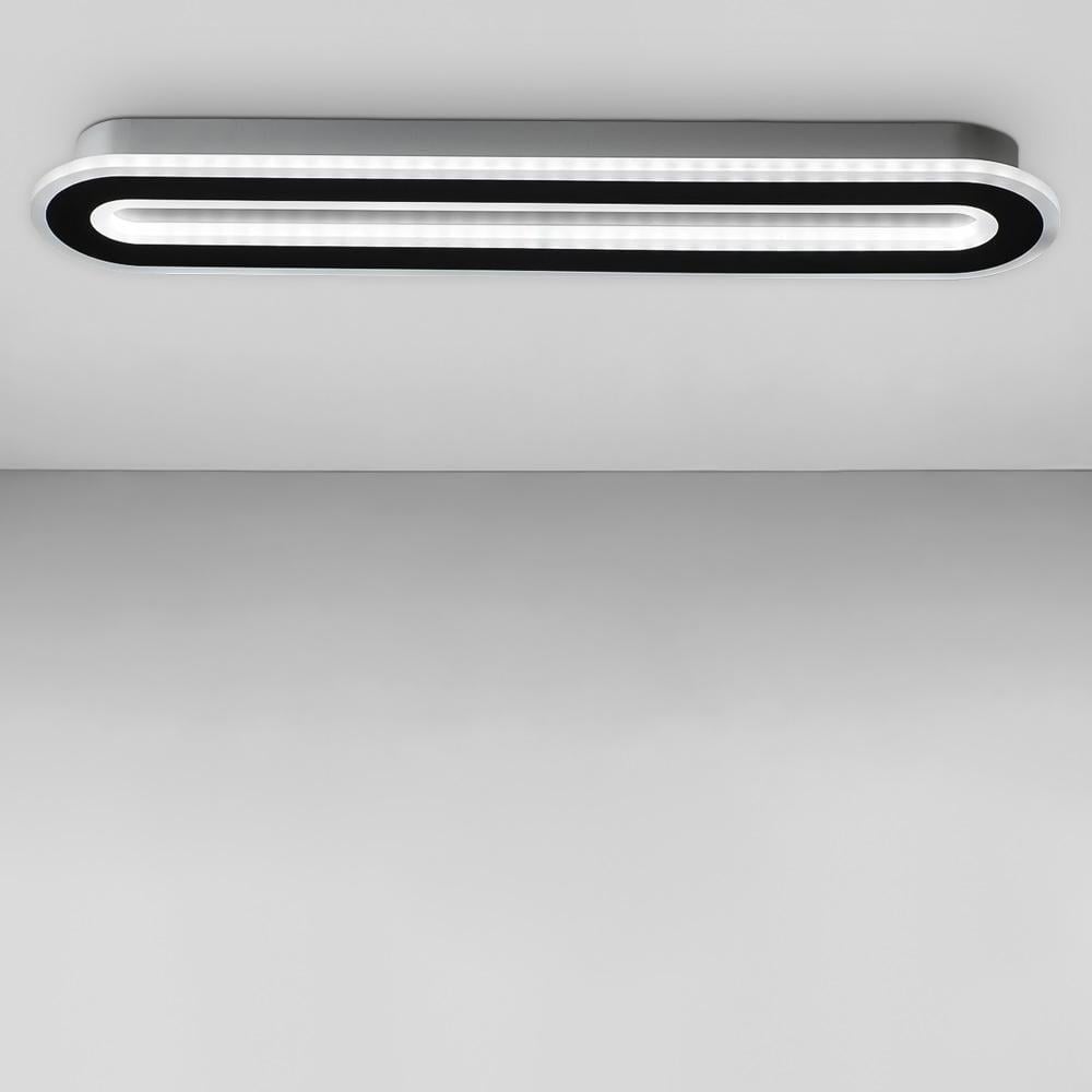 Люстра потолочная светодиодная Light House SY-19153/580 WH/BK 64W без пульта 580х120х50 мм Белый с черным