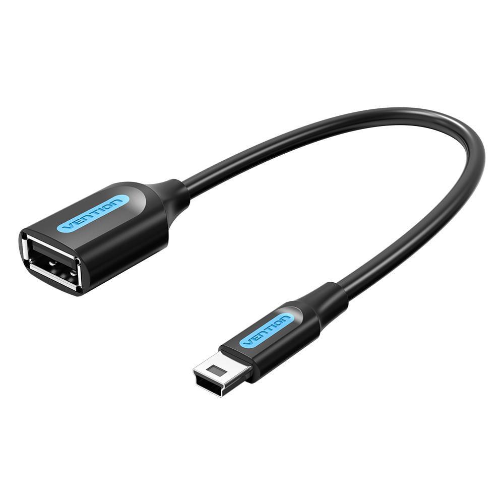 Кабель OTG Vention Mini-B/USB-A 0,15 м Черный (CCTBB)