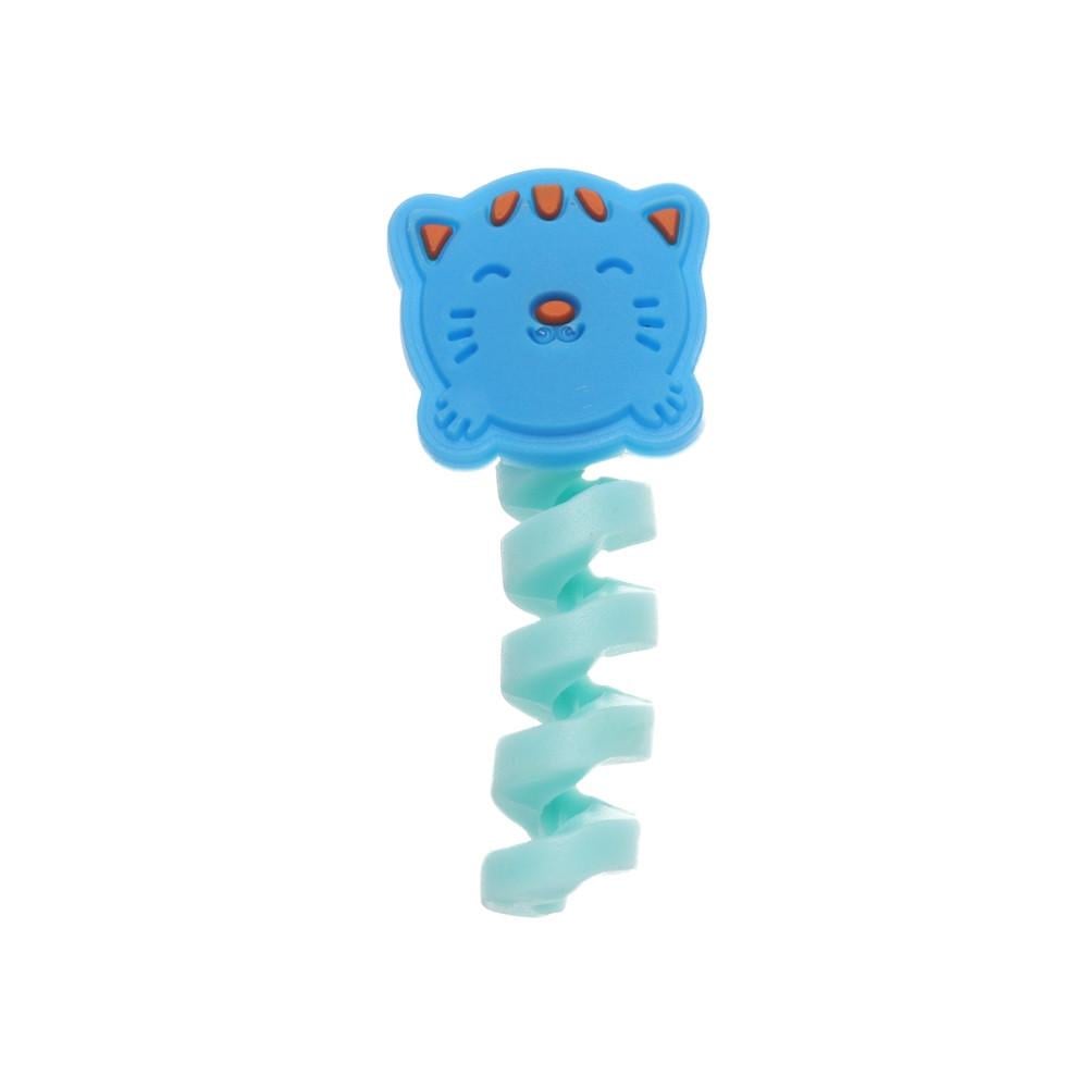 Защита кабеля от перетирания SUNROZ Animals Spring Котик Blue (A44092)