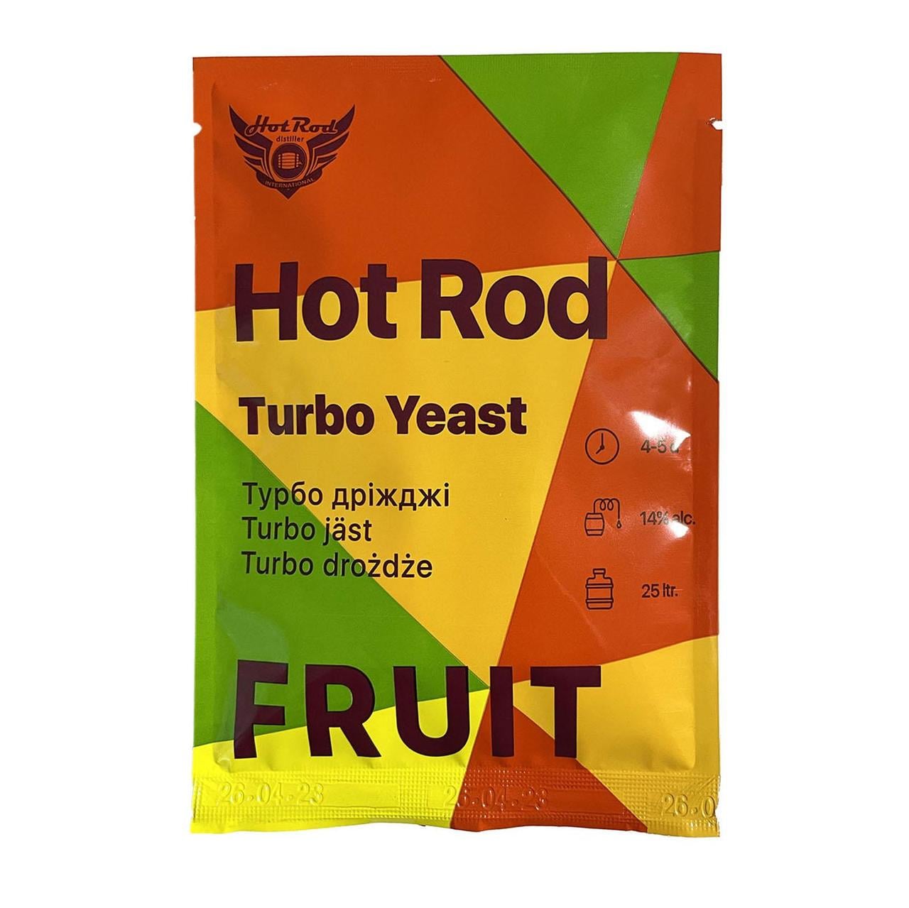 Дріжджі турбо спиртові Hot Rod Fruit для фруктових браг на 25 л 60 г