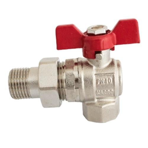 Кран шаровый KARRO STANDART+ SQ-1009768 3/4" ВЗ с американкой бабочка (154272)