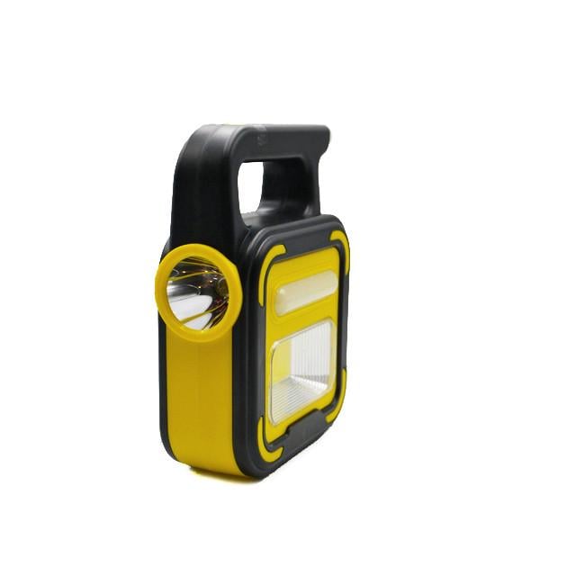 Фонарь аккумуляторный Bailong BL- 925 torch + solar с солнечной и USB зарядкой Yellow (iz14057) - фото 2