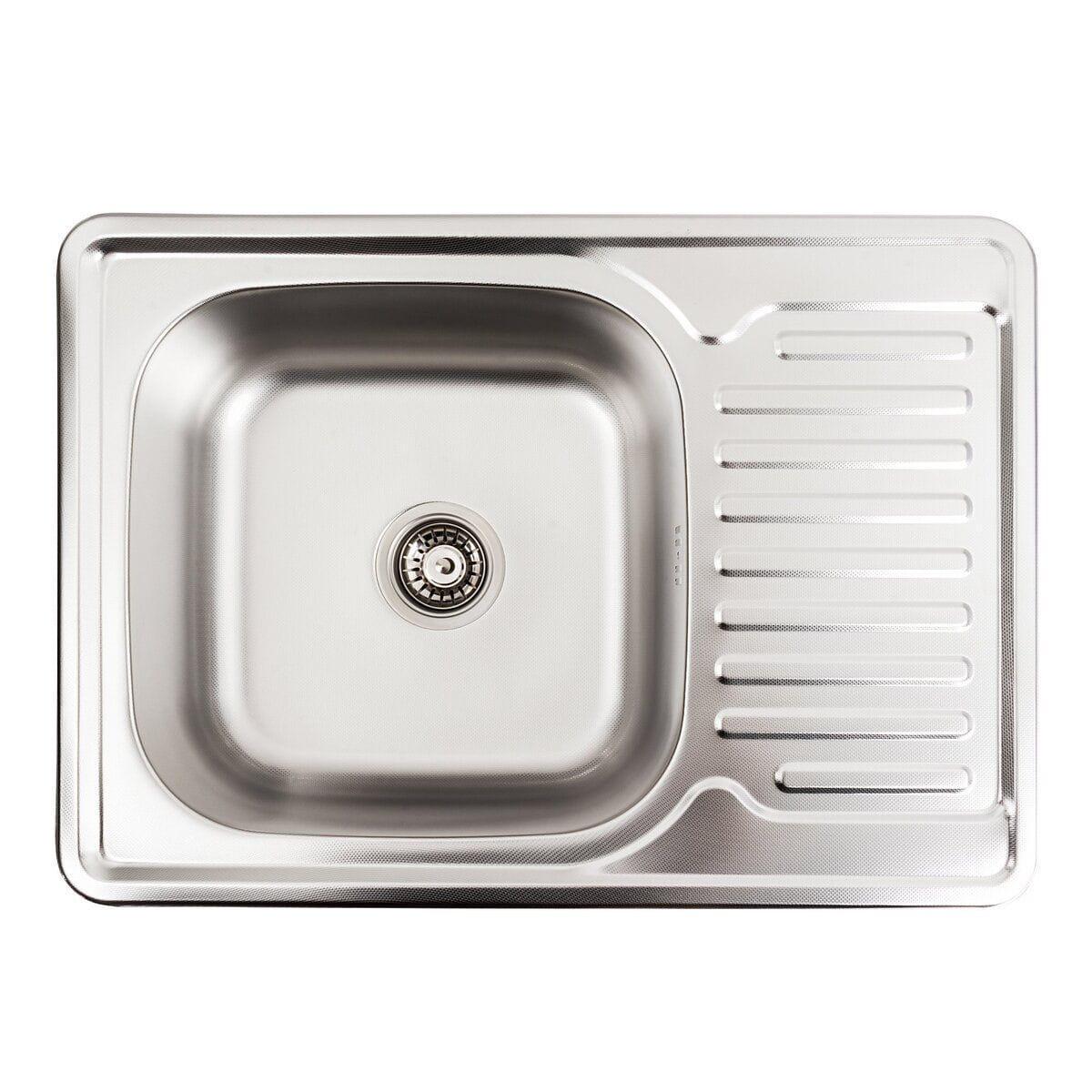 Мийка кухонна Valeso 700х500 прямокутна нержавіюча сталь декор 0,8 мм (PLTM-SP000044166)