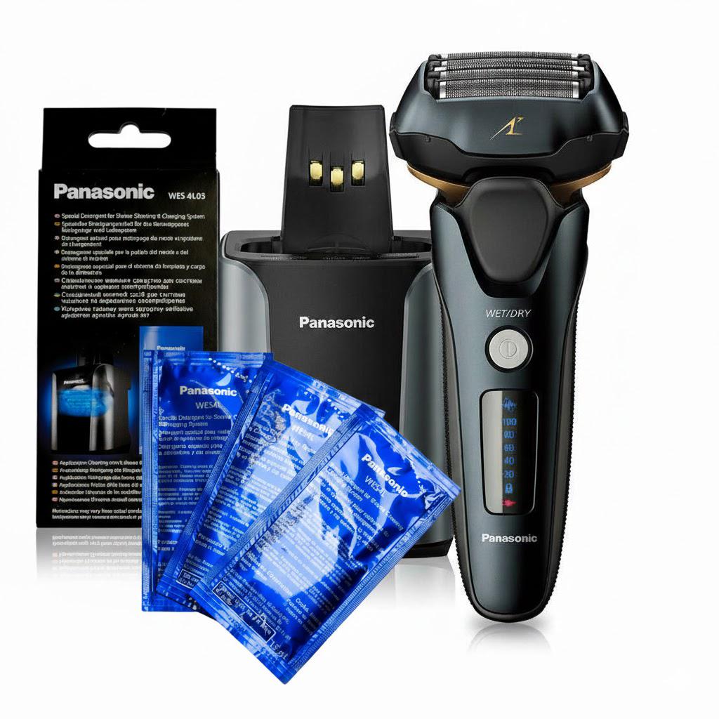 Электробритва Panasonic ES-LV97-K820-AS2 с дополнительным комплектом моющего средства WES4L03-803 (32364264) Электробритва Panasonic ES-LV97-K820-AS2 с дополнительным комплектом моющего средства WES4L03-803 (32364264)