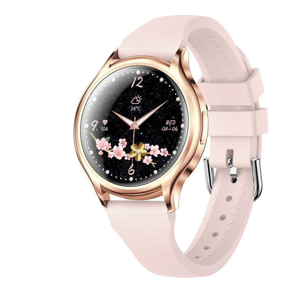 Смарт-годинник жіночий Smart Elegance з крокоміром та функціями для контролю здоров'я White/Gold