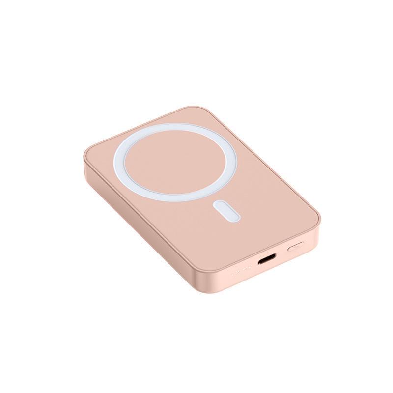 Повербанк MagSafe с беспроводной зарядкой 5000 mAh 15 W Розовый (348-3)