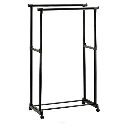 Стойка для одежды двойная передвижная 62x27x129 см (29746)