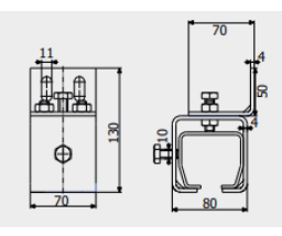Кронштейн настінний Roll Grand для малої направляючої підвісних систем/механізмів і воріт - фото 2 Кронштейн настінний Roll Grand для малої направляючої підвісних систем/механізмів і воріт - фото 2