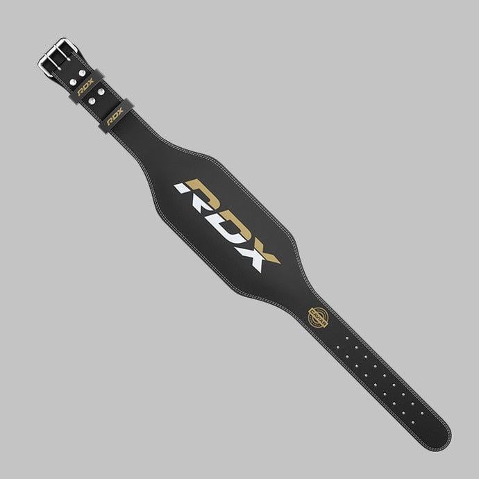 Пояс для тяжелой атлетики RDX 6 кожаный S Black/Gold (A-013104)