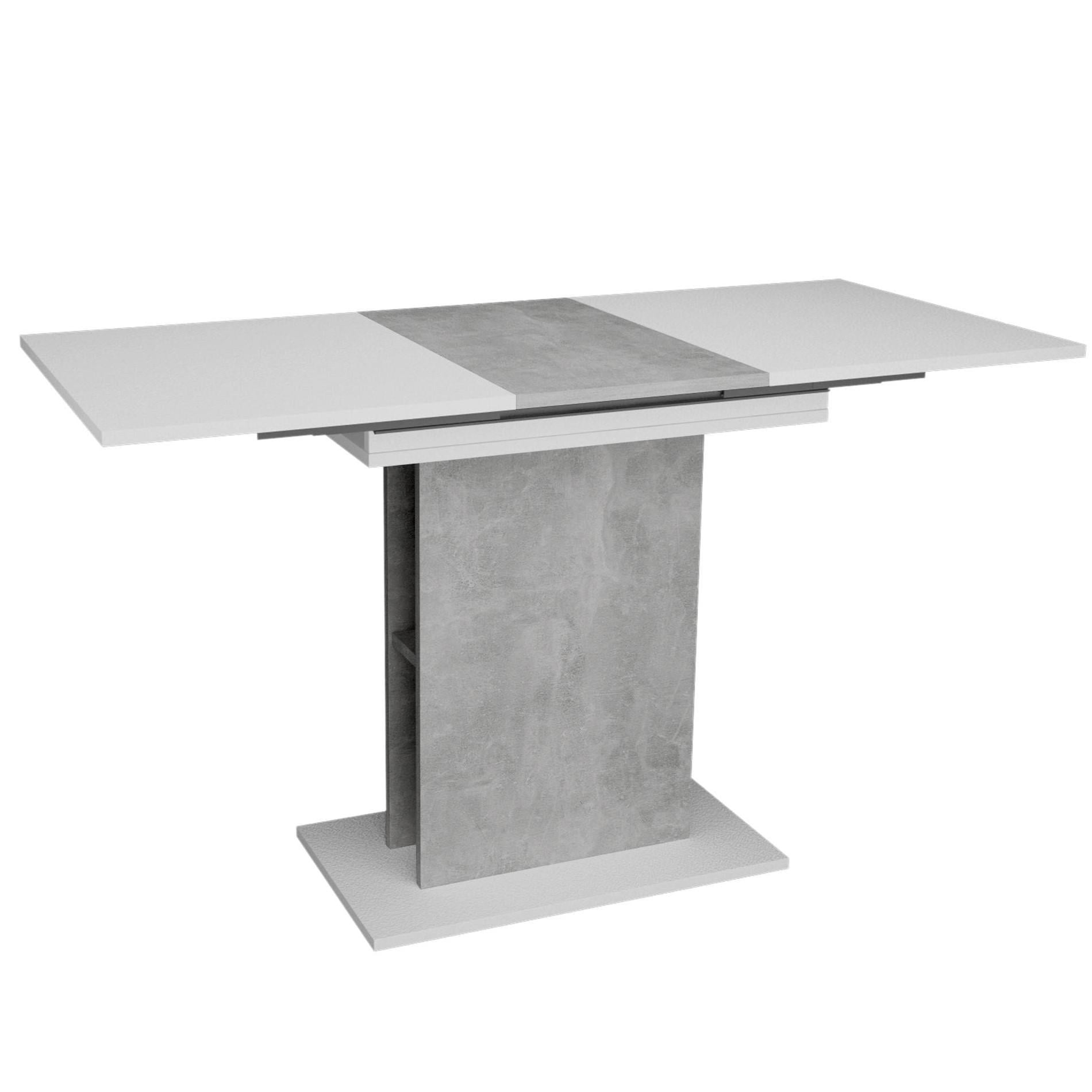 Стол обеденный Intarsio Stoun 100/135x60 Белая Аляска/Индастриал