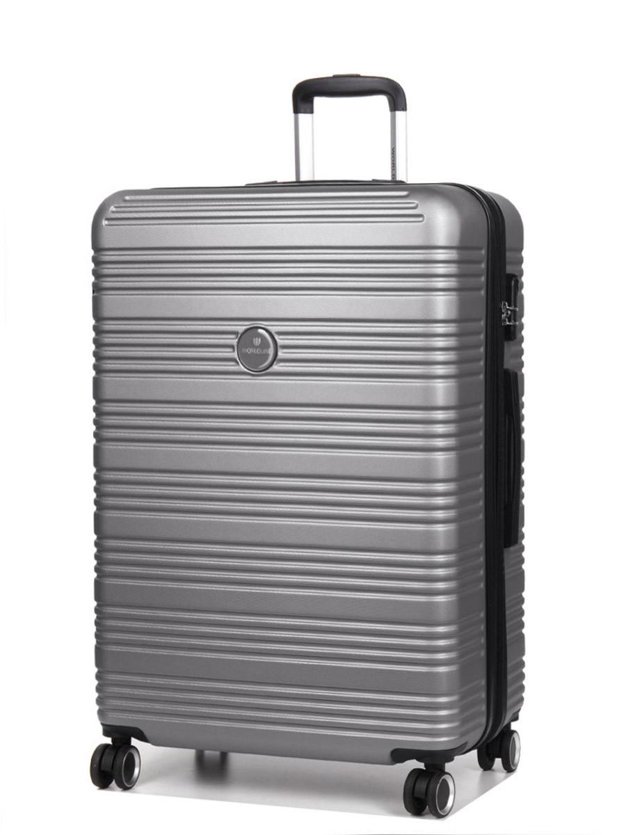 Чемодан Франция большая Worldline L 75х52х31+5 см 115 л 4,3 кг Серый (805)