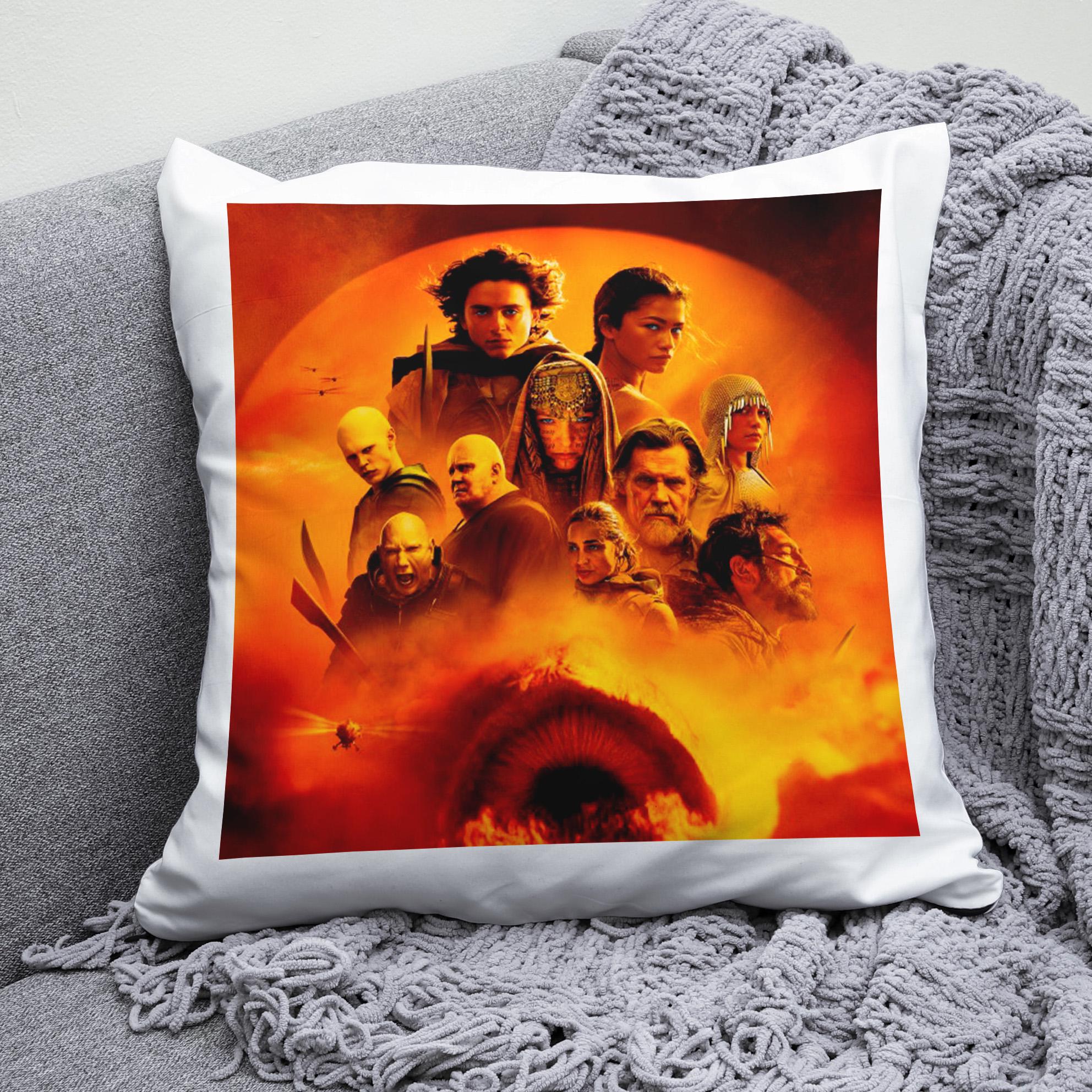 Плюшевая подушка квадрат с принтом Дюна