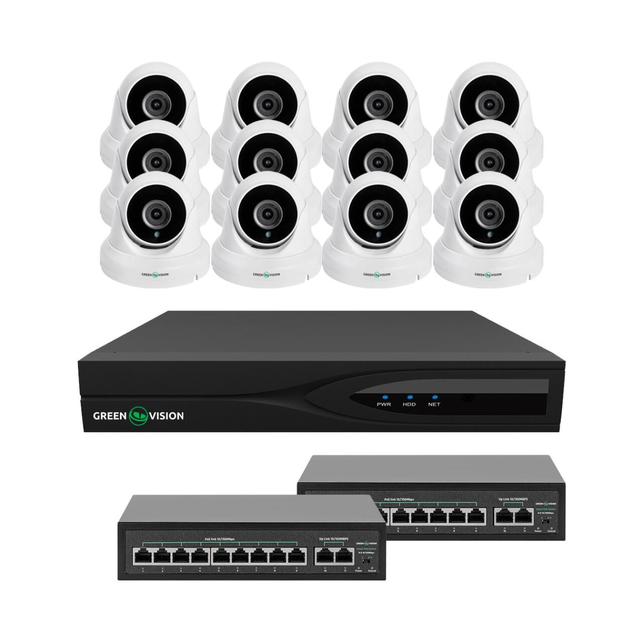 Комплект видеонаблюдения GV-IP-K-W84/12 5MP на 12 камер 