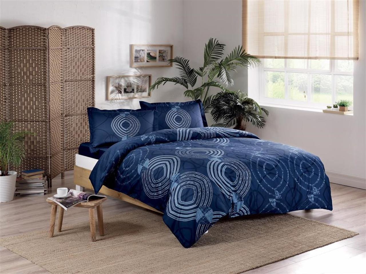 Постельное белье Tac Paloma lacivert v02 евро Синий (svt 2000022254601)