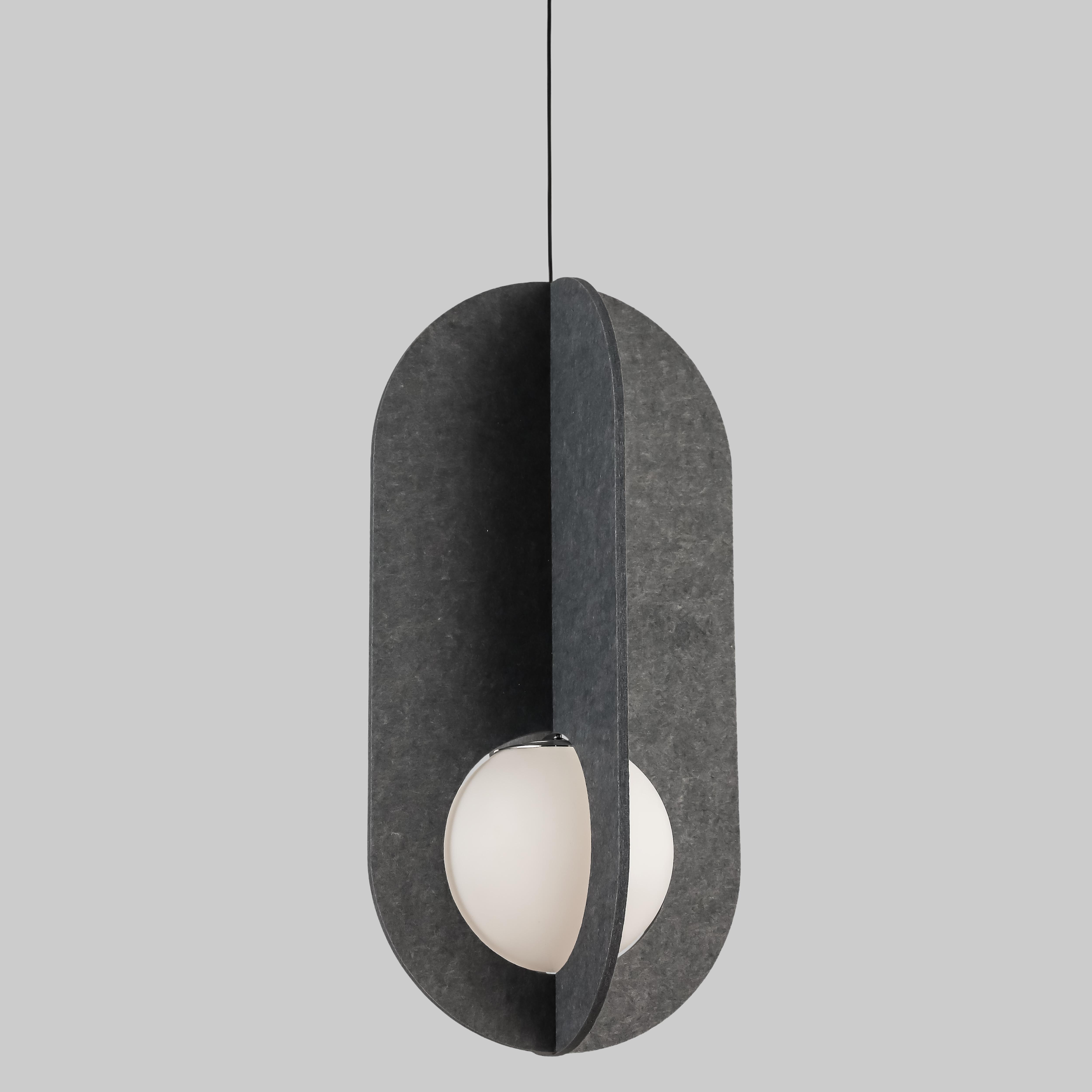 Подвес-люстра дизайнерский из фетра Графитовая (805-188-1)