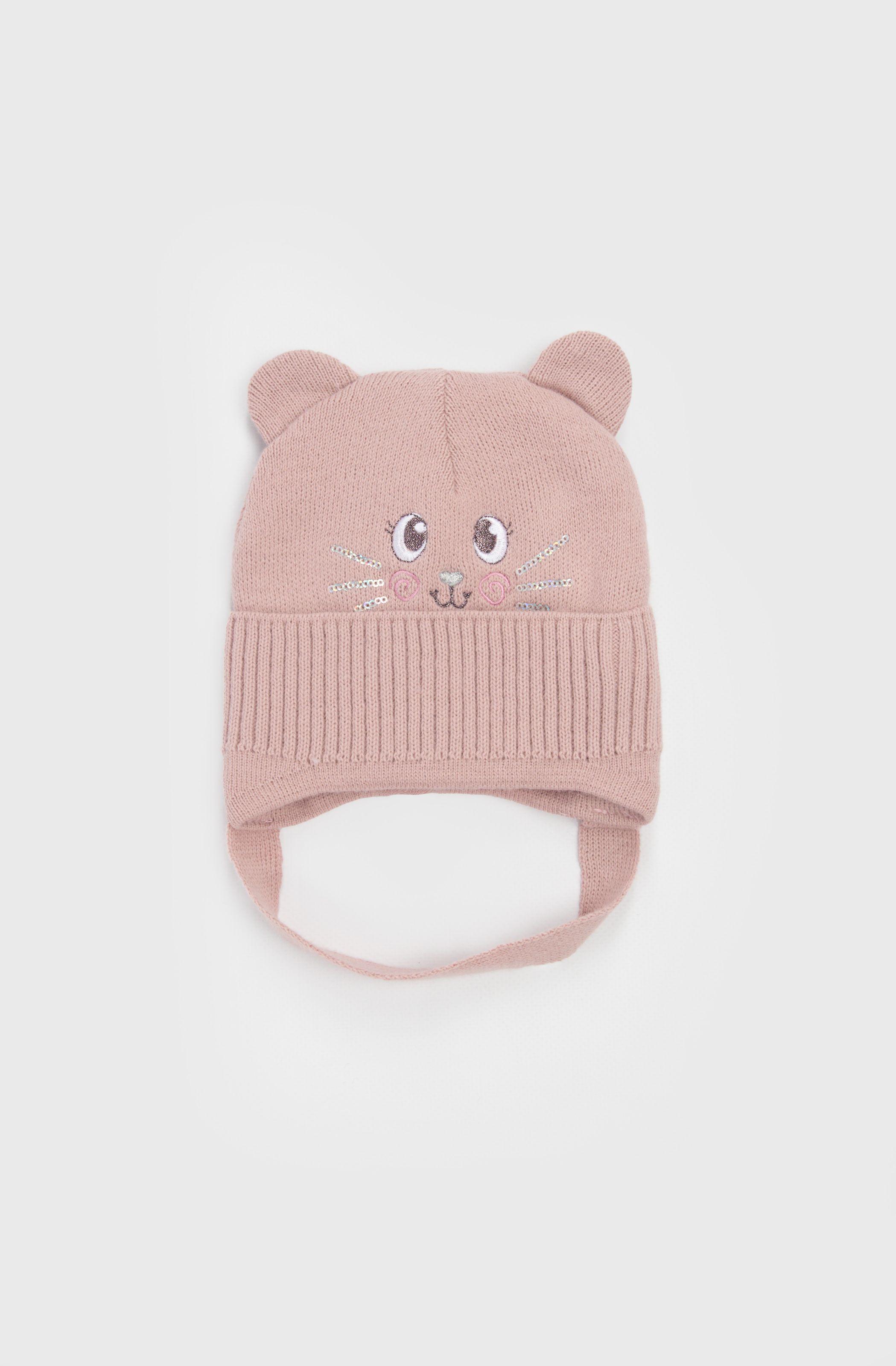 Шапка для девочки 42-44 см Пудровый (ЦБ-00234978)