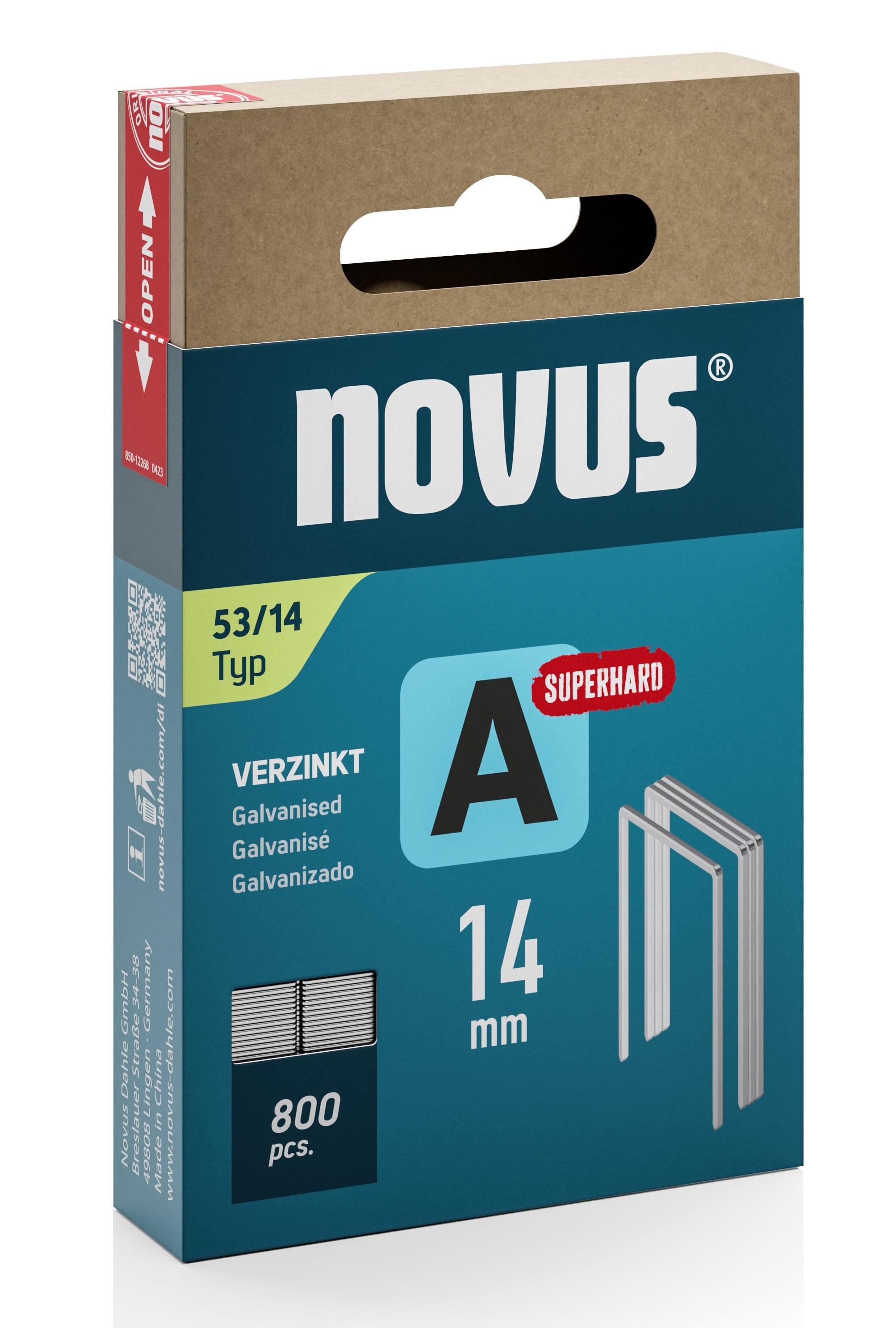 Скоби Novus super hard для будівельного степлера А53 14 мм 800 шт. (042-0781)