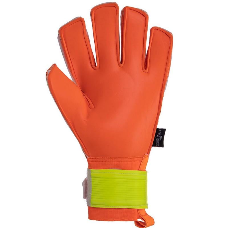 Перчатки вратарские Zelart SOCCERMAX GK-011 р. 8 Оранжевый/Желтый (DR007773) - фото 2