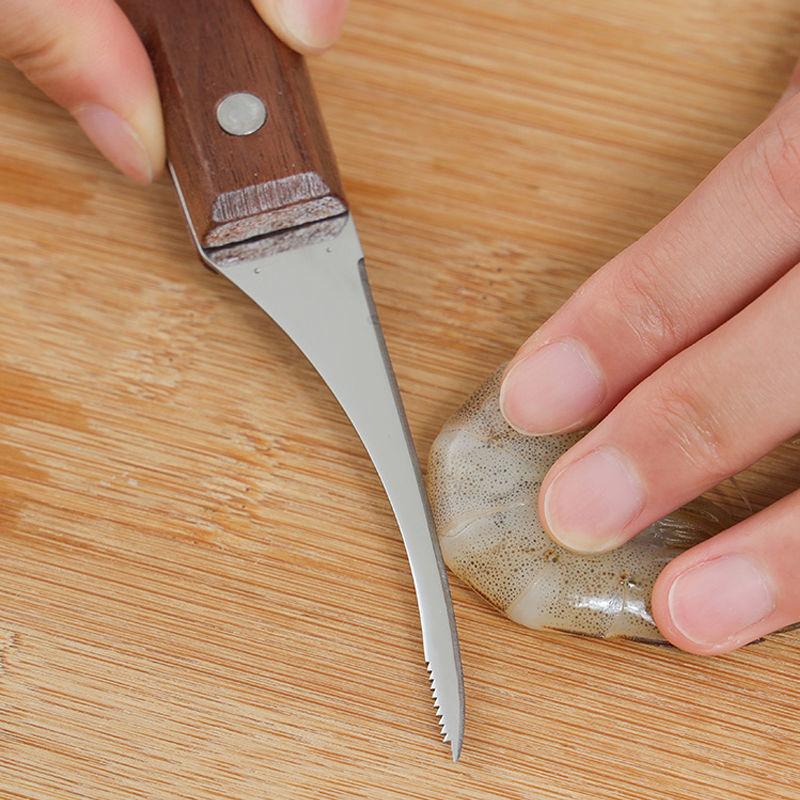 Кухонний ніж для чищення креветок та інших морепродуктів нержавіюча сталь (137748) - фото 8