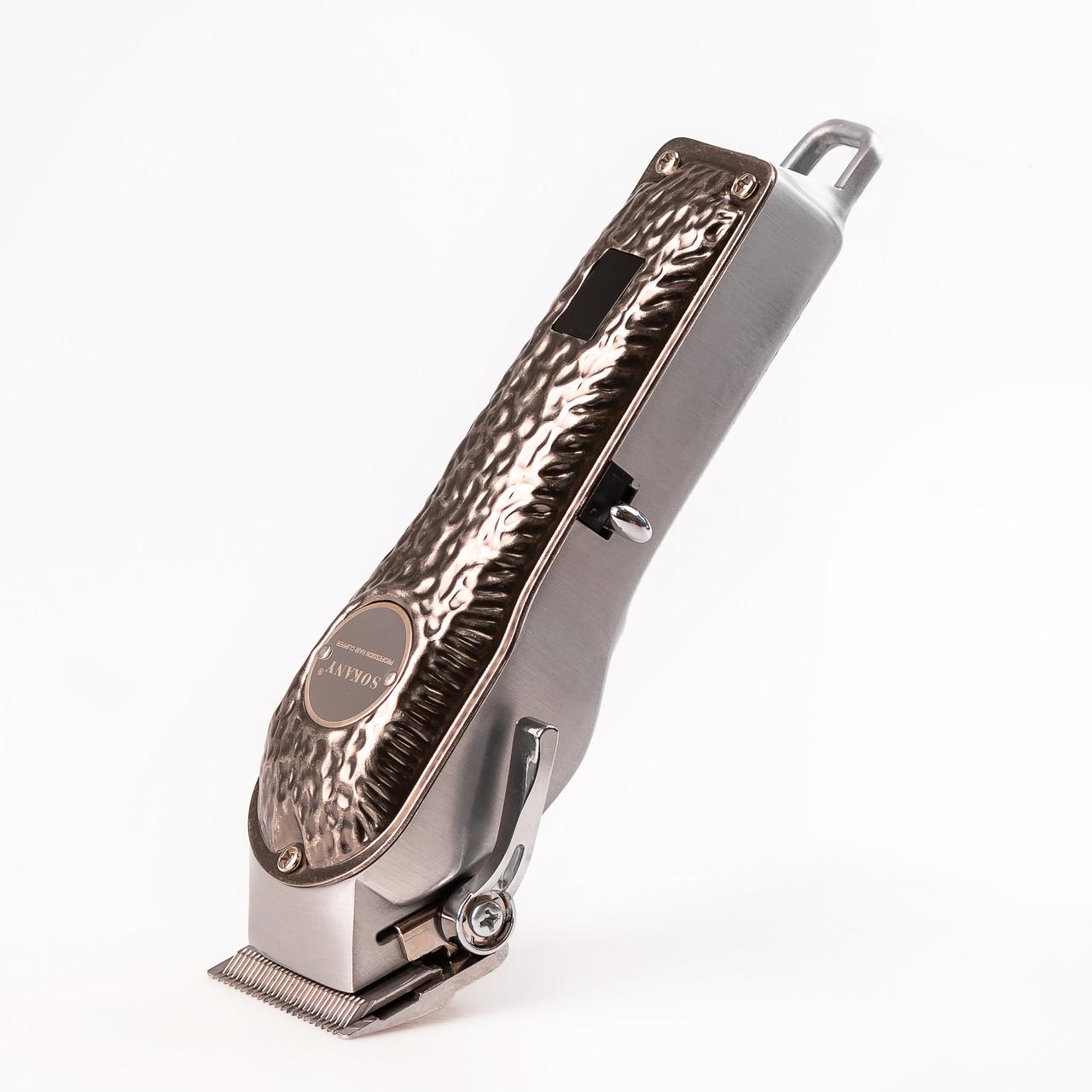 Машинка для стрижки Sokany SK-LF-9976 аккумуляторная с 4 насадками и USB Серебреный (3108) - фото 4 Машинка для стрижки Sokany SK-LF-9976 аккумуляторная с 4 насадками и USB Серебреный (3108) - фото 4