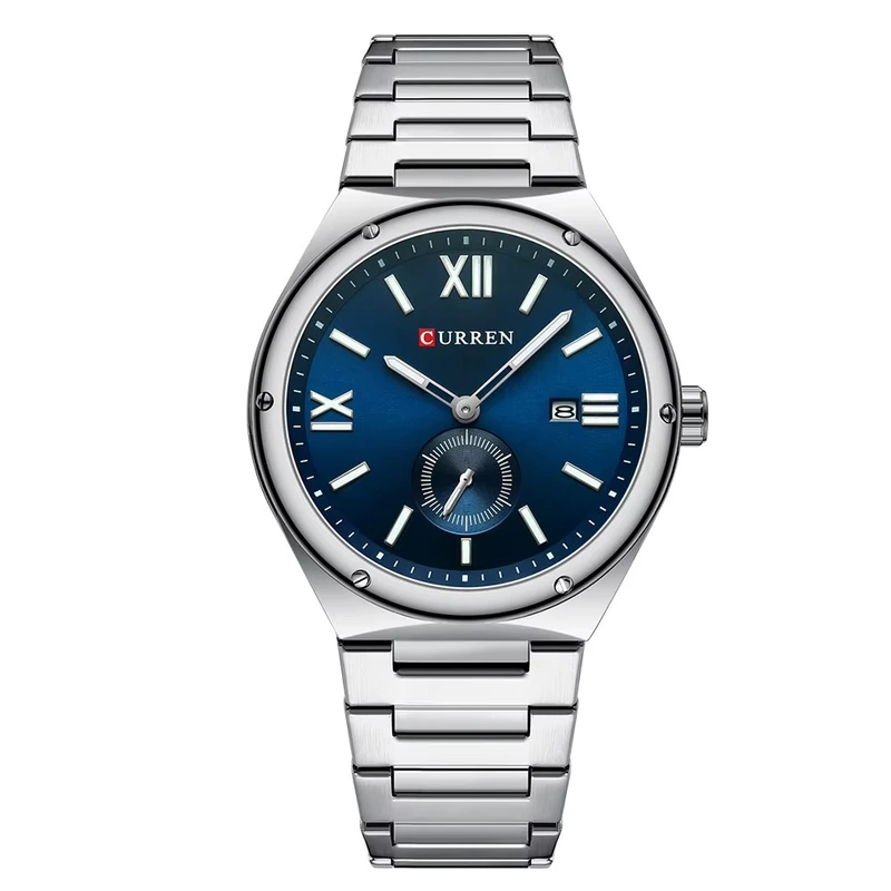 Наручний годинник Curren 8471 Silver/Blue