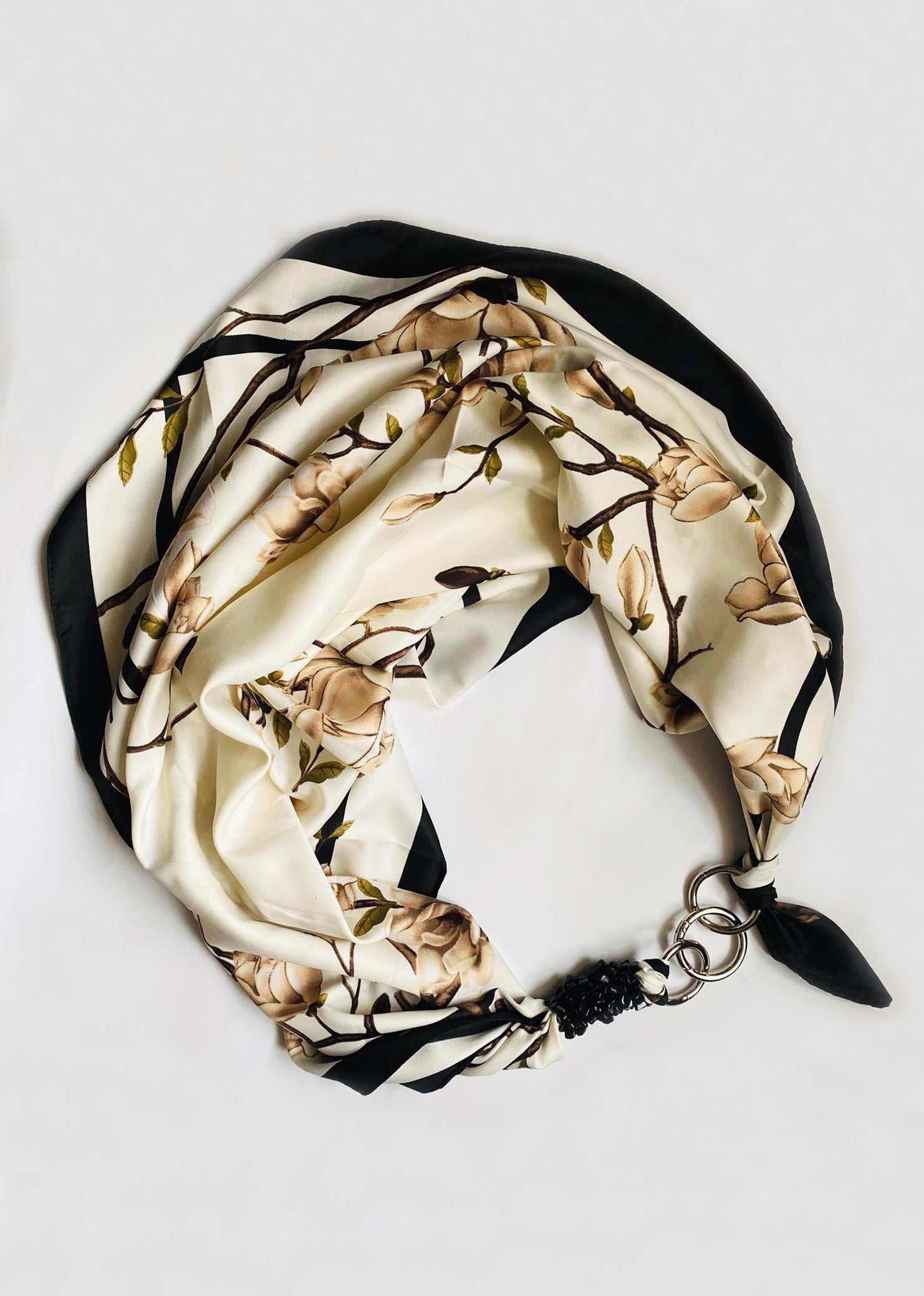 Платок My Scarf Орхидея Белый (х-017)