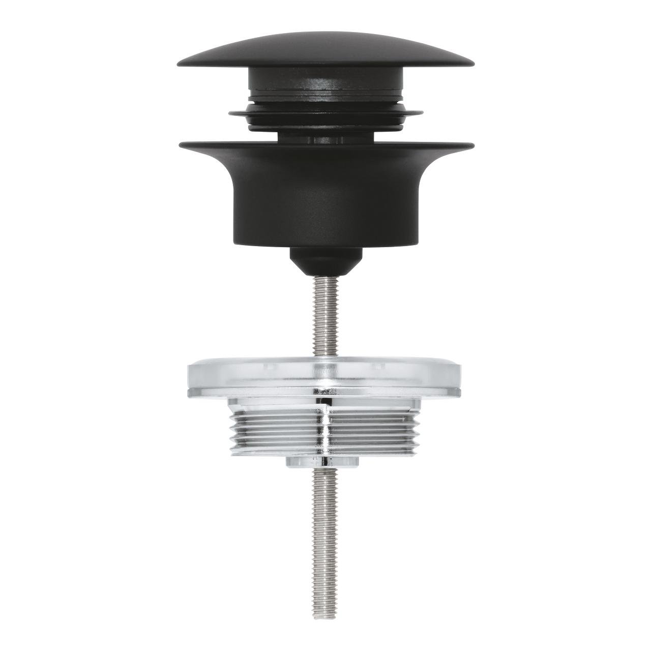 Донный клапан нажимной для раковины Grohe 29510KF0 с переливом Черный (170548) - фото 3 Донный клапан нажимной для раковины Grohe 29510KF0 с переливом Черный (170548) - фото 3