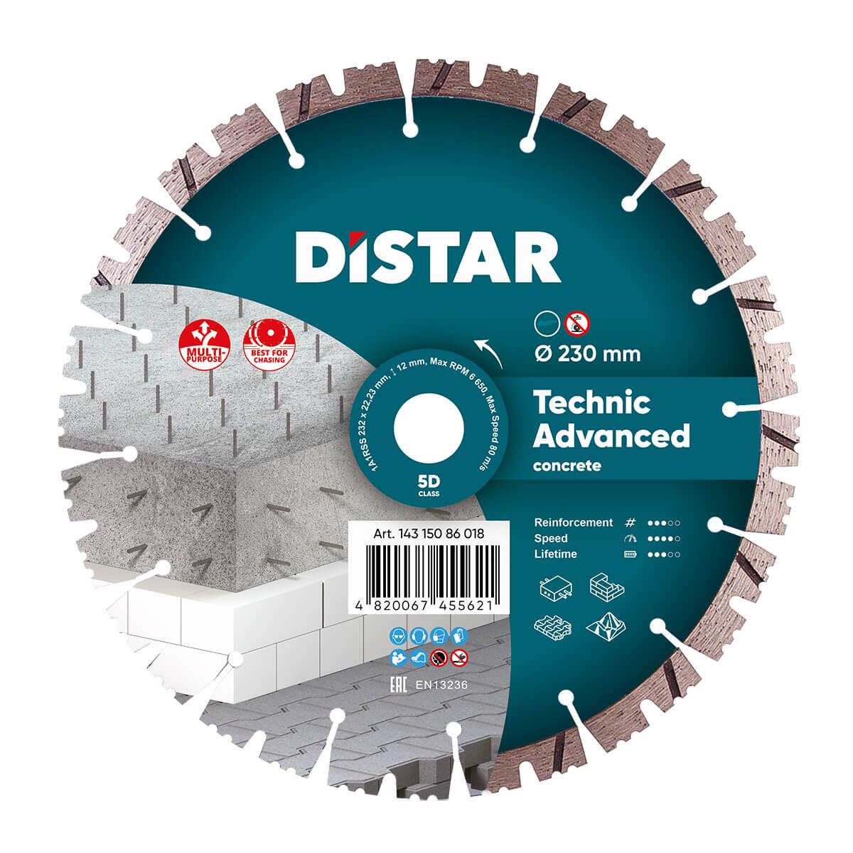 Диск алмазный Distar Technic Advanced HIT 1A1RSS C3 232x2,6/1,8x12x22,23 мм (14315086018)