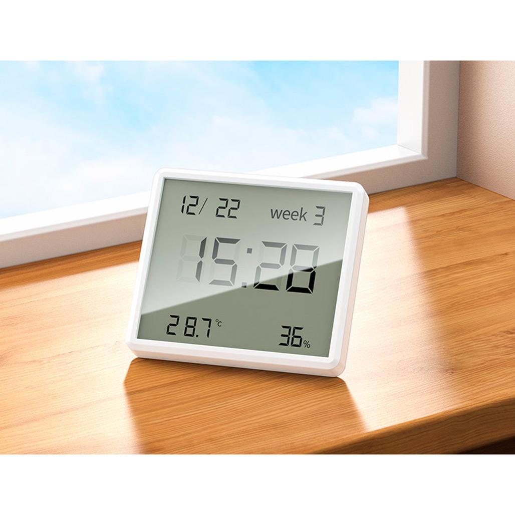 Термометр-гігрометр Hoco HX41 Indoor Electronic Clock with Hygrothermometer White - фото 7