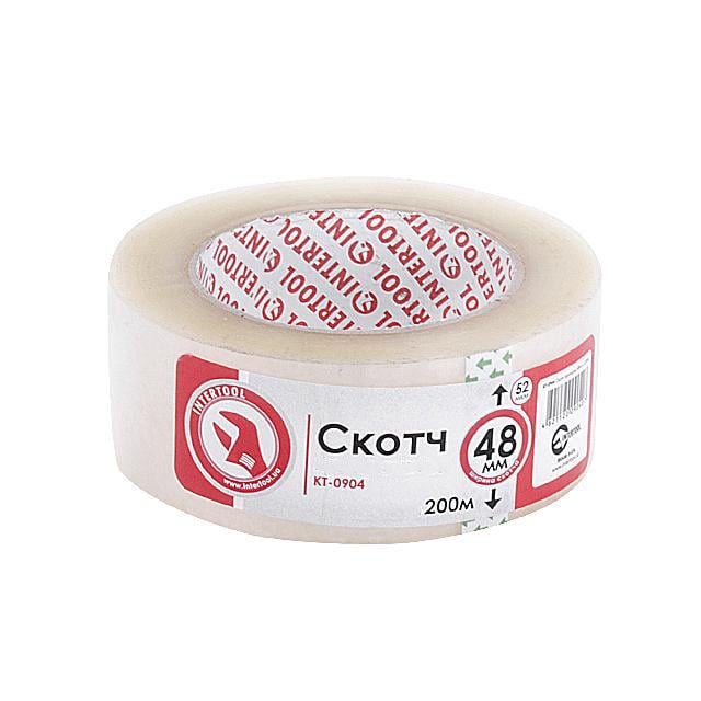 Скотч односторонний Intertool 48 мм 200 м Прозрачный (000028361)