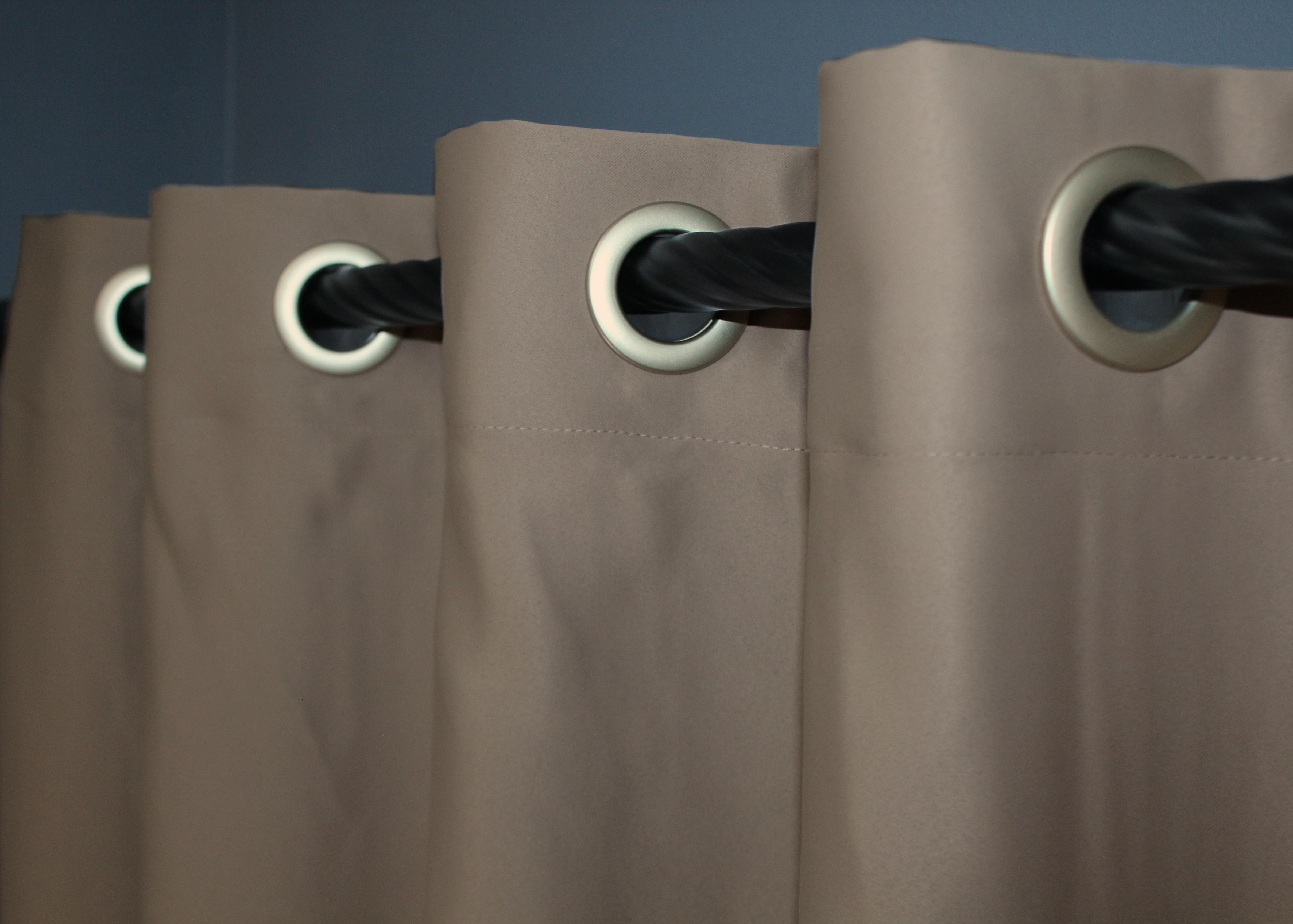 Комплект штор на люверсах VR-Textil Fusion Dimout № 792ш 150х250 см 2 шт. Какао (37-0105) - фото 6