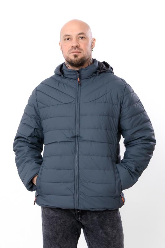 Куртка cтьобана демісезонна чоловіча з капюшоном Носи Своє р. 54 Темно-сірий​ (14280) - фото 2