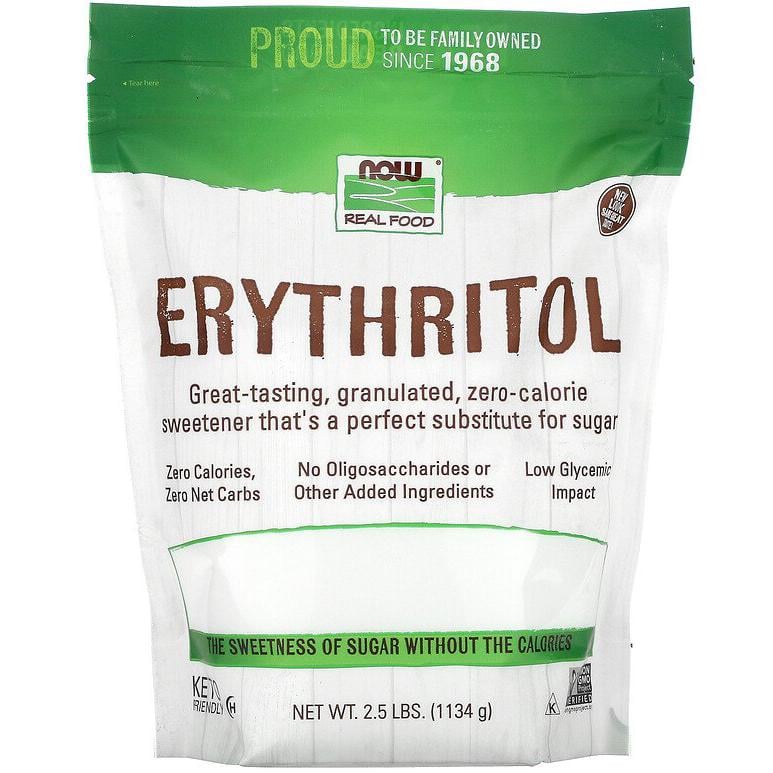 Ерітрітол NOW Foods Erythritol замінник цукру/1134 г (1011240387)