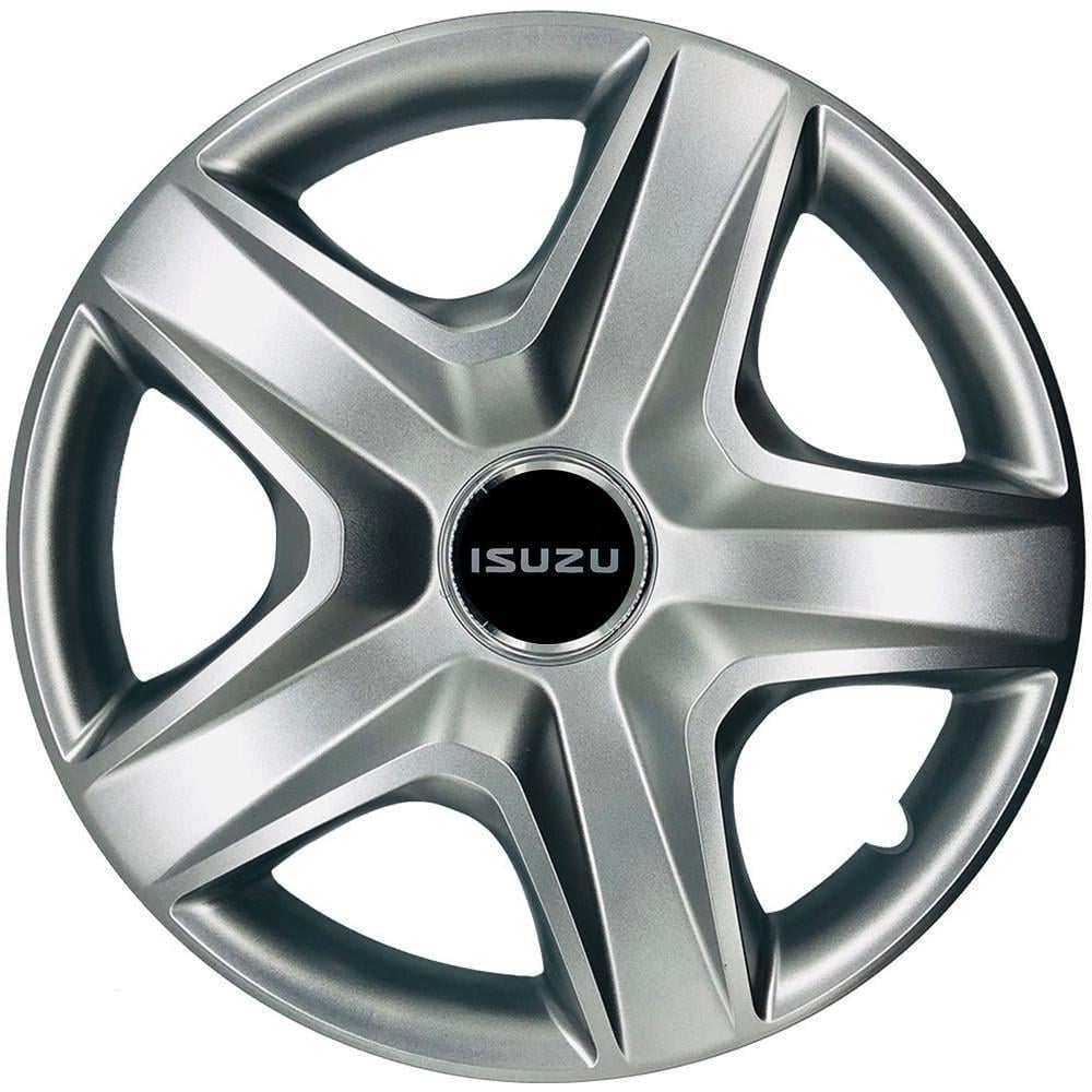 Ковпаки SJS 101 з логотипом Isuzu 4 шт. R13 Срібний (2789080431)