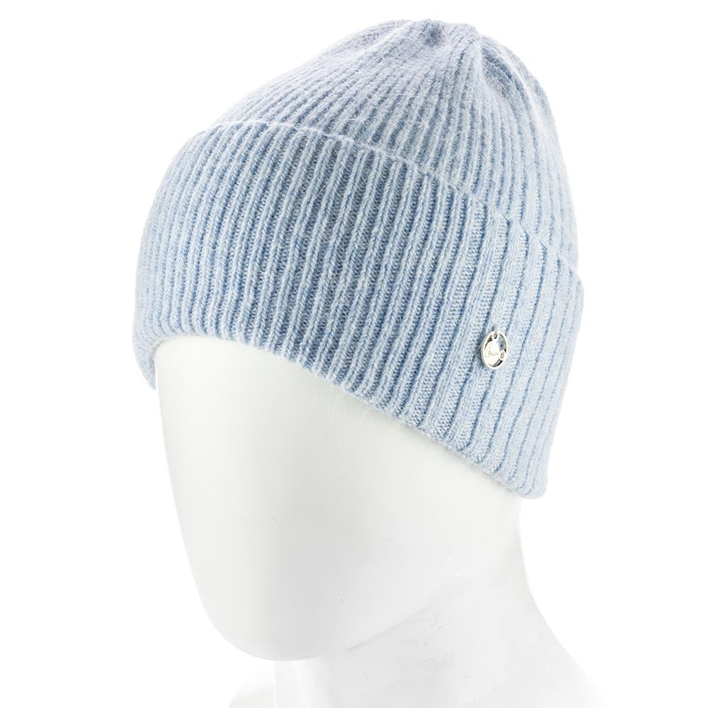 Шапка женская ангоровая прибранная Atrics WH908 одинарная без подкладки с отворотом сверху Голубой - фото 1 Шапка женская ангоровая прибранная Atrics WH908 одинарная без подкладки с отворотом сверху Голубой - фото 1