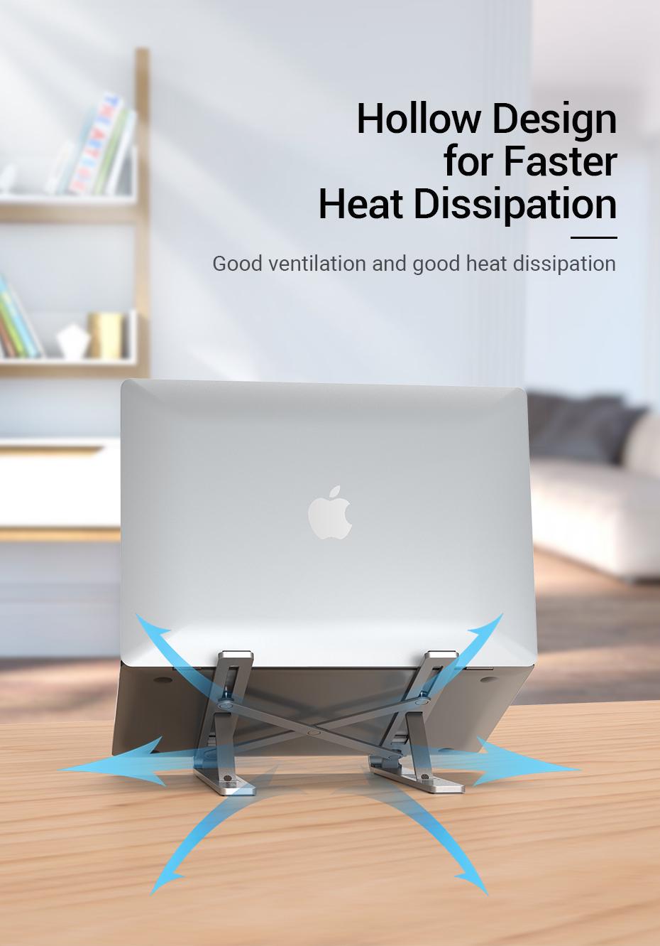 Підставка Vention для ноутбуку металева складана Сірий (KDLI0) - фото 7 Підставка Vention для ноутбуку металева складана Сірий (KDLI0) - фото 7