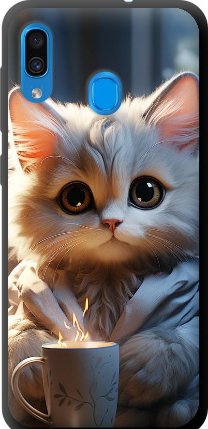 Чехол на Samsung Galaxy A20 2019 A205F White cat (5646b-1761-42517)
