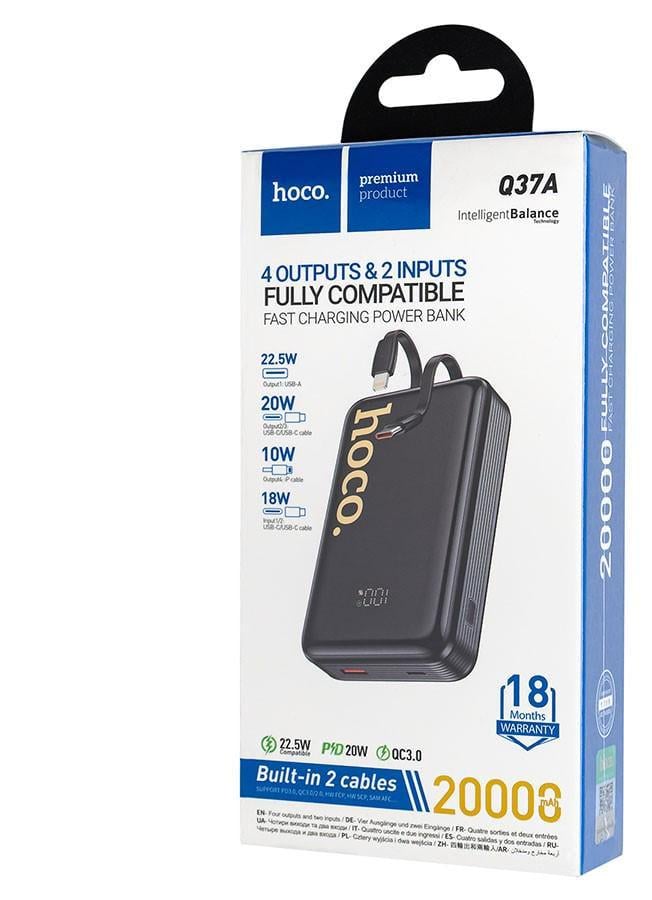 Повербанк Hoco Q37A Graceful 22,5W+PD20W 20000 mAh Black (6942007644921)