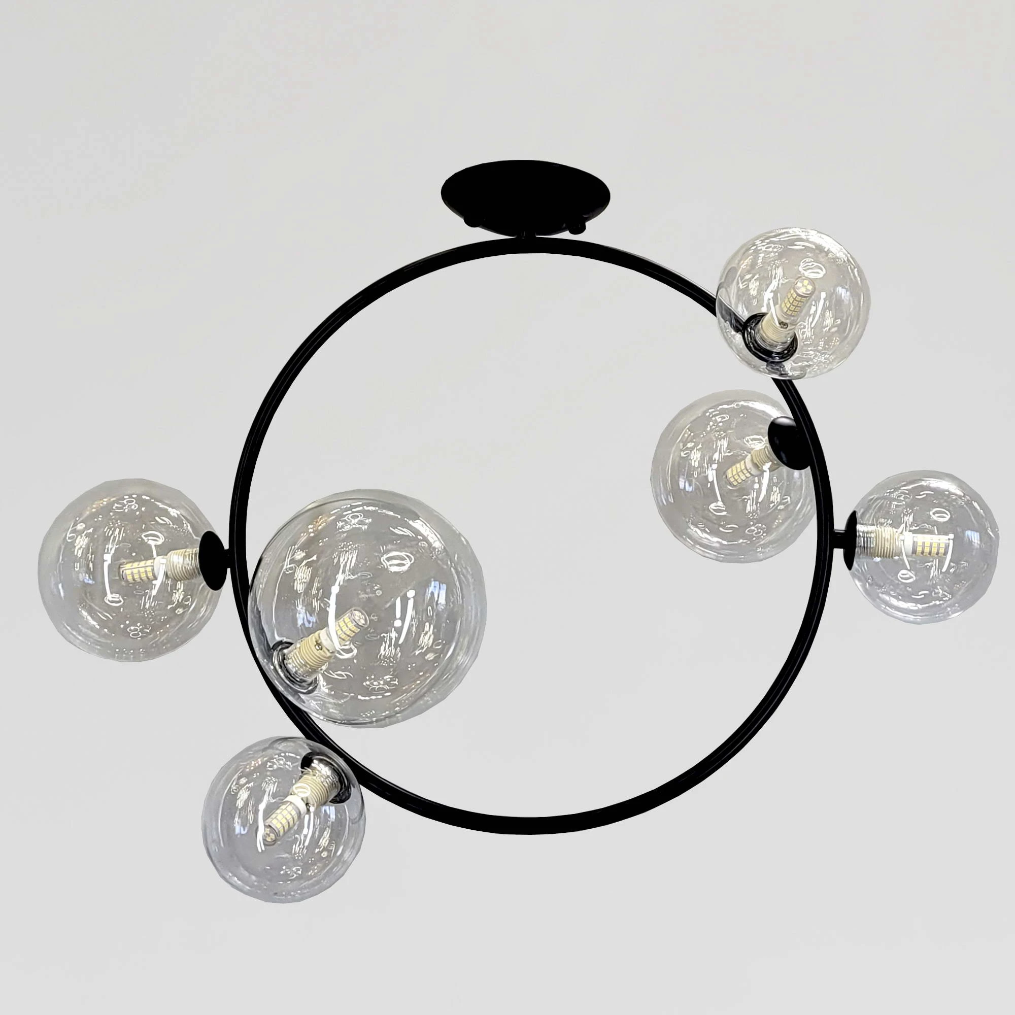 Люстра Lumen Axis скляна на 6 ламп G9 (2087/6BK)