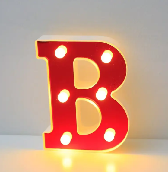 Літера об'ємна В Led маленька 16x14 см Червоний (7400/1) Літера об'ємна В Led маленька 16x14 см Червоний (7400/1)