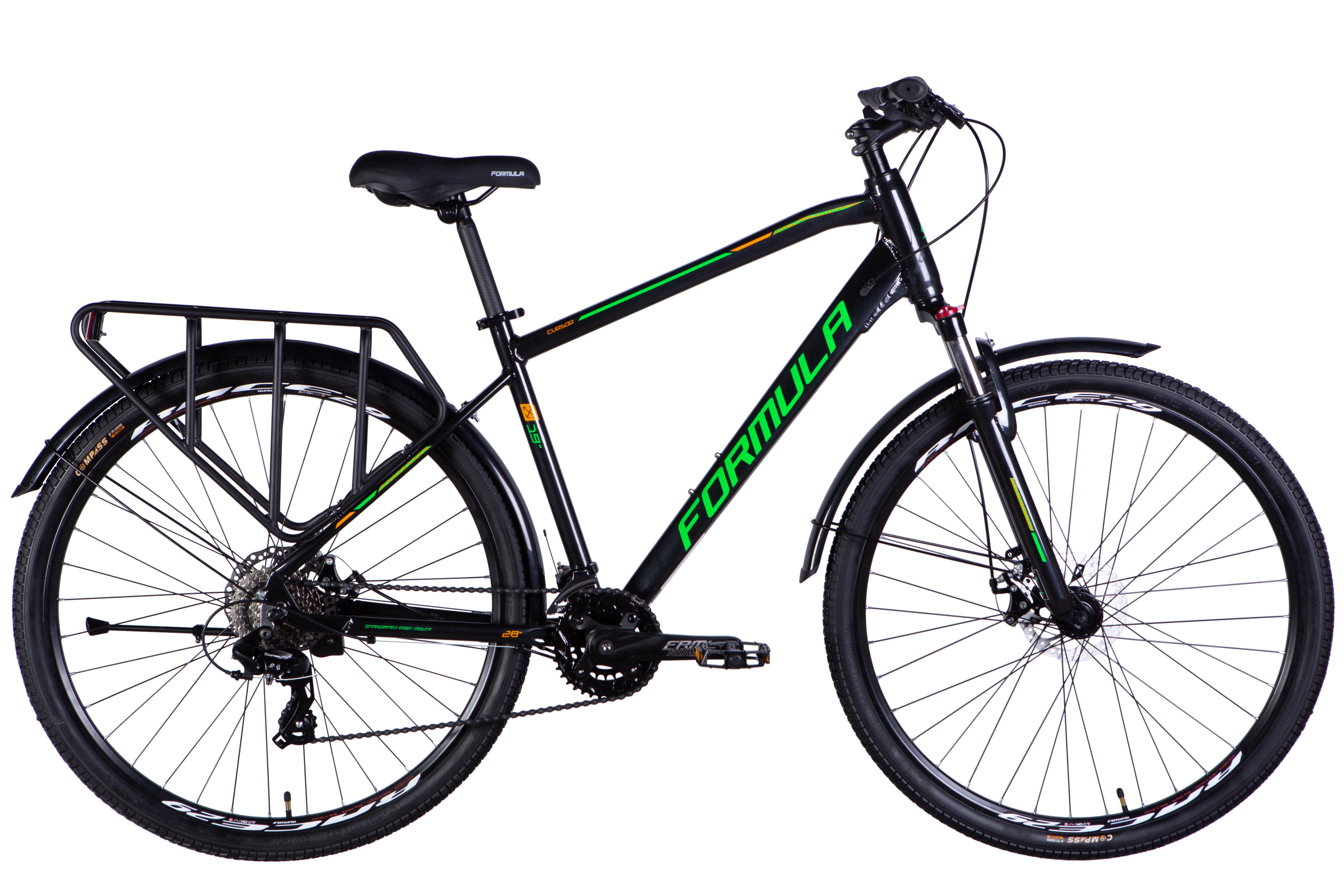 Велосипед Formula 2025 CURSOR MAN DD CS AL 28" рама 19" Черно-зеленый (OPS-FR-28-043)